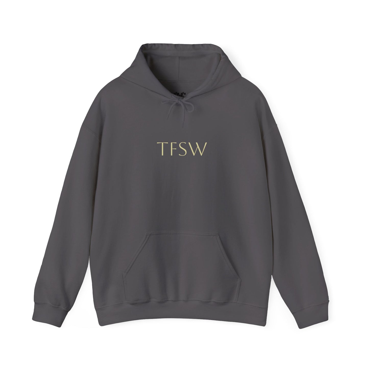 Mens Heavy Blend Hooded Sweatshirt - TitanFlex Lone Wolf Design.